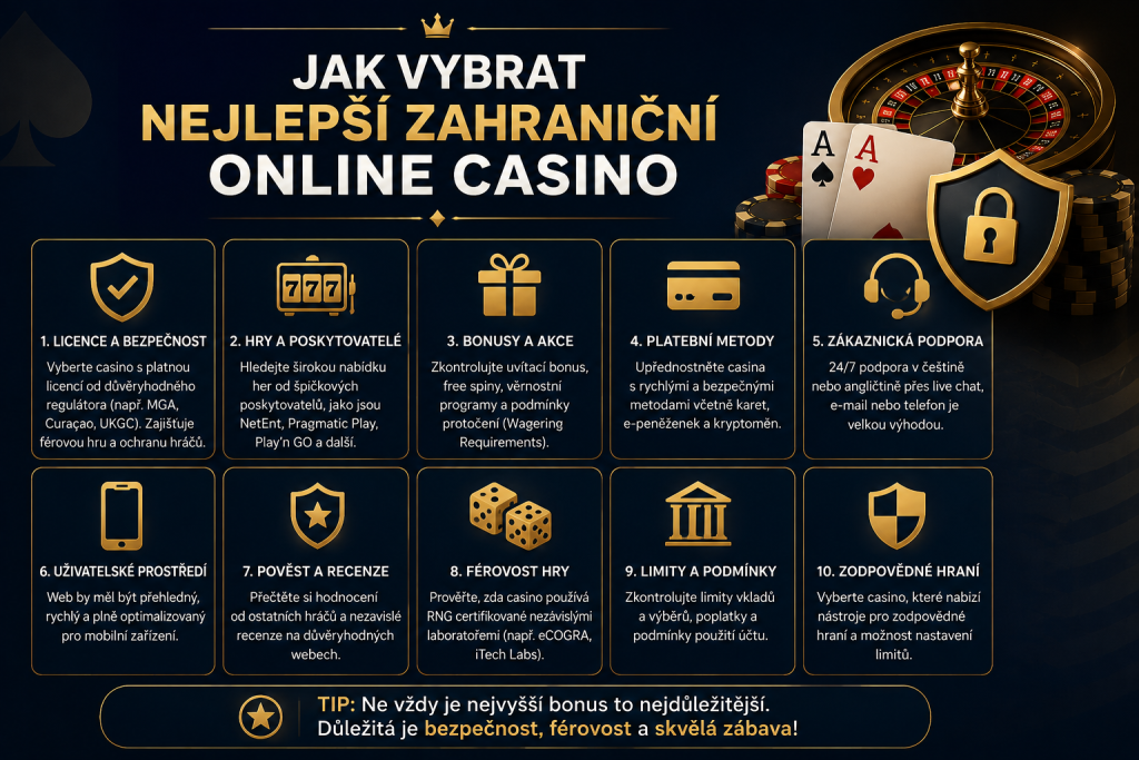 Jak vybrat nejlepší zahraniční online casino